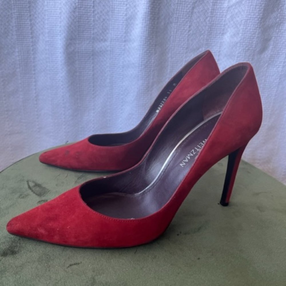 Stuart Weitzman Size 11 Red Pumps - image 2